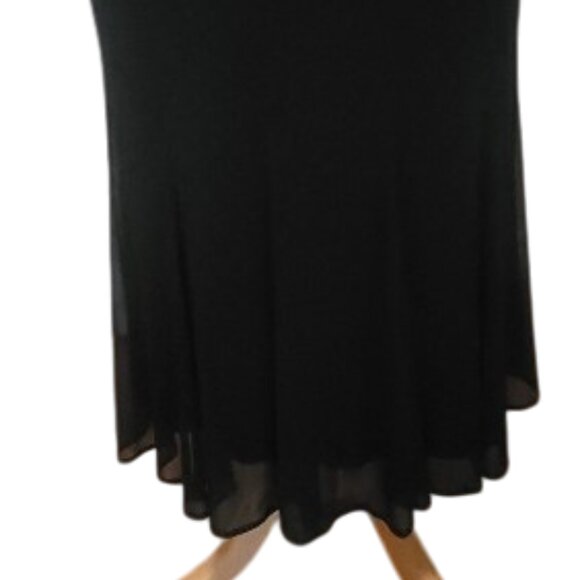 Onyx Nite black Chiffon Evening Skirt Medium - Picture 2 of 3